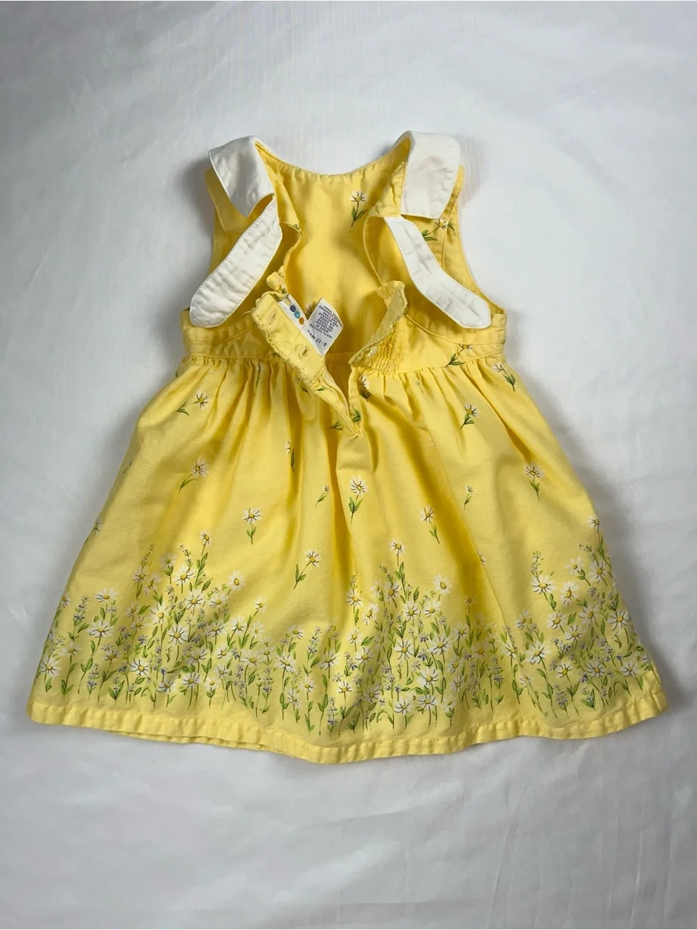 Gymboree 2000 Yellow Cotton Daisy Peter Pan Collar Dress 6-12 Months